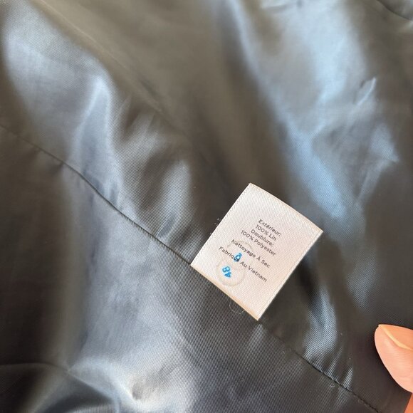 Talbots 100% Linen Open Blazer Jacket Womens 24W Pockets Career Work Modest Blue - Picture 3 of 16